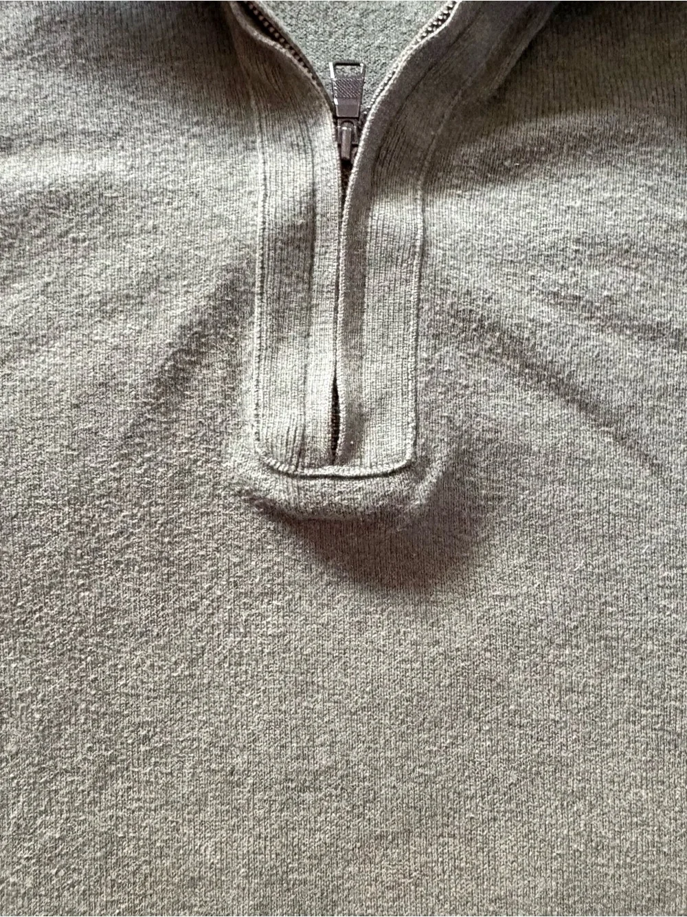 Banana Republic beige quarter zip cotton & cashmere sweater mens XL